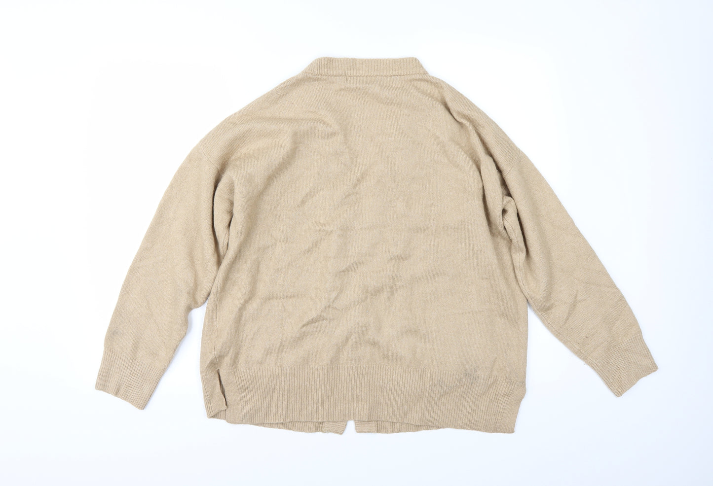Nutmeg Womens Beige   Cardigan Jumper Size 16