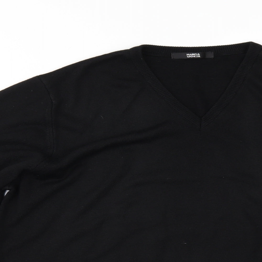 Marks and Spencer Mens Black   Pullover Jumper Size M