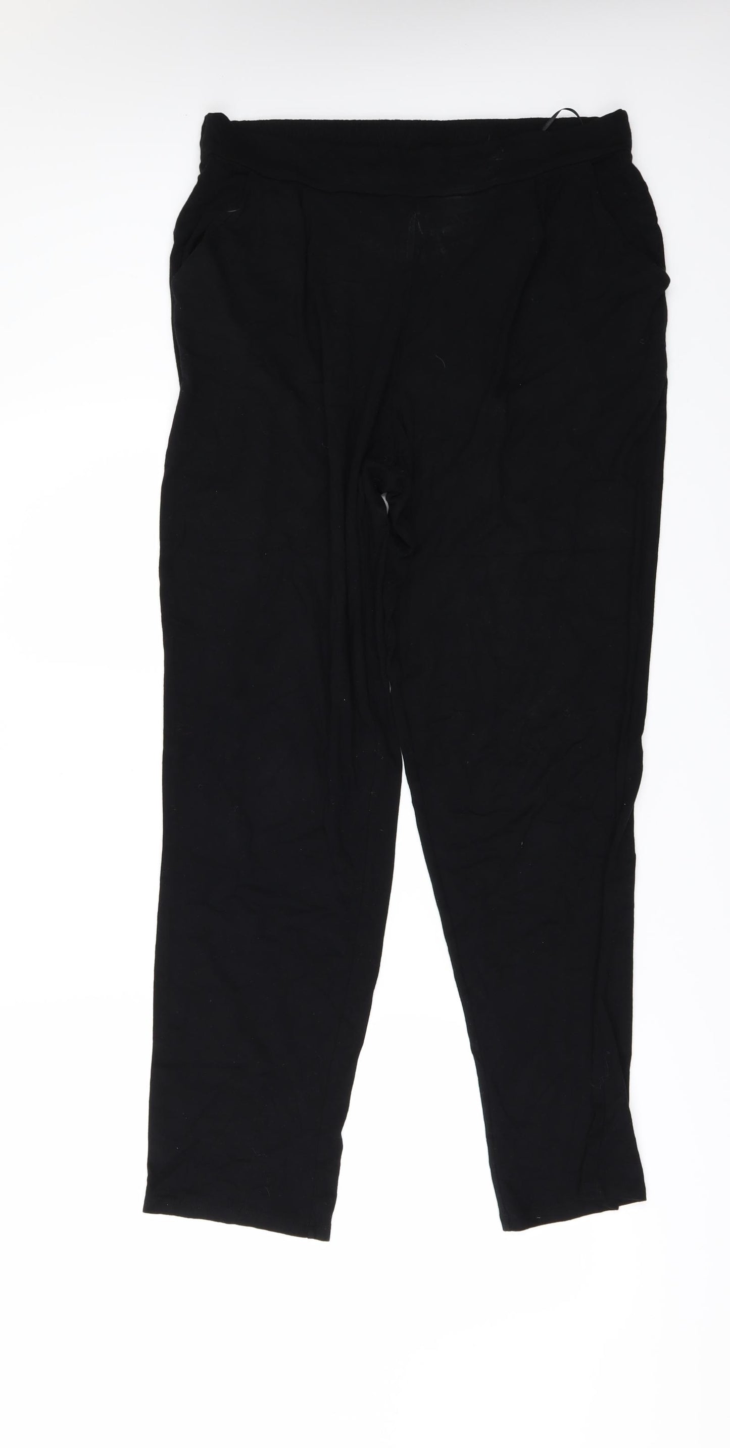Marks and Spencer Womens Black   Jogger Trousers Size 12 L30 in