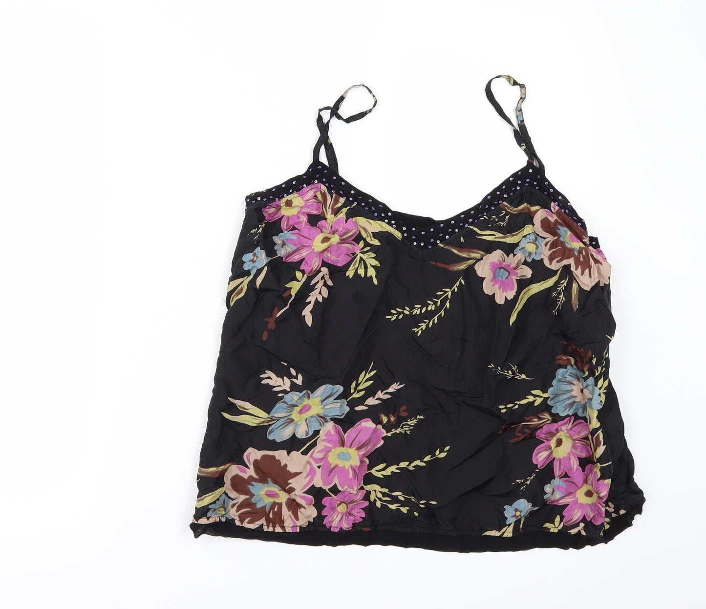 Boden Womens Black Floral  Camisole Blouse Size 14