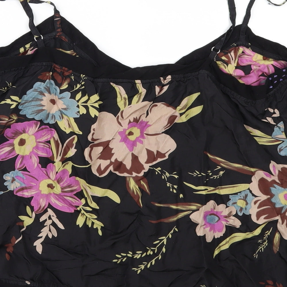 Boden Womens Black Floral  Camisole Blouse Size 14