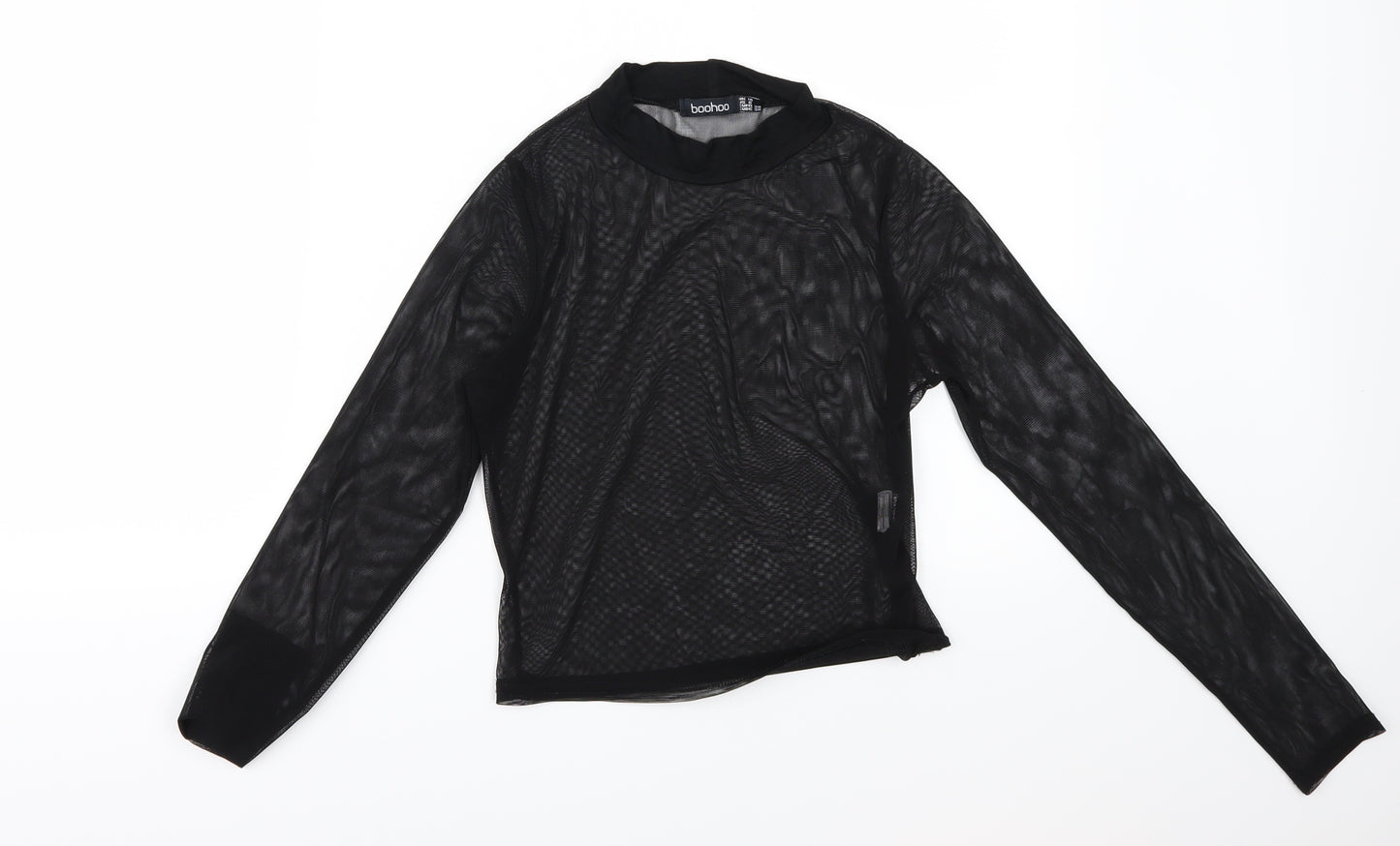 Boohoo Womens Black   Basic Blouse Size 10