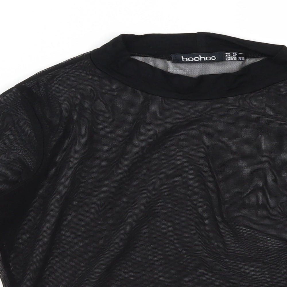 Boohoo Womens Black   Basic Blouse Size 10