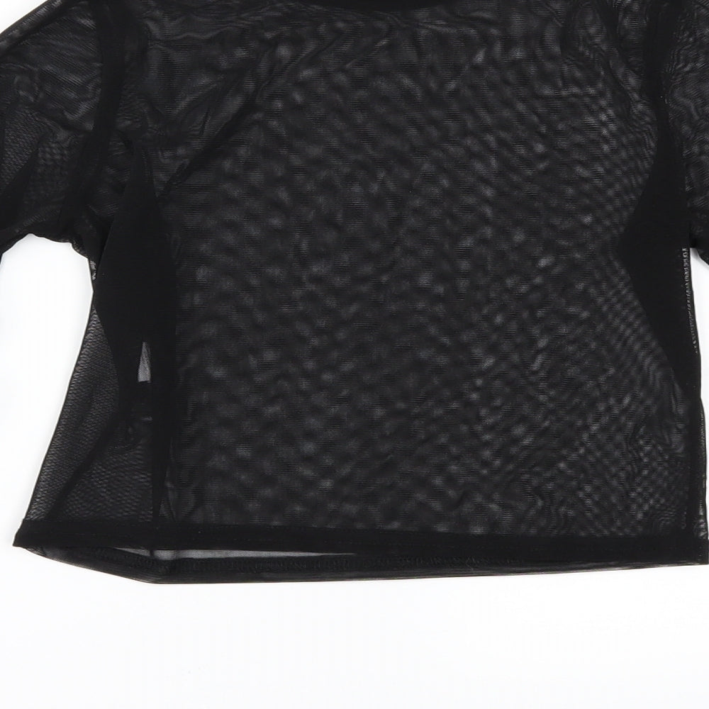 Boohoo Womens Black   Basic Blouse Size 10