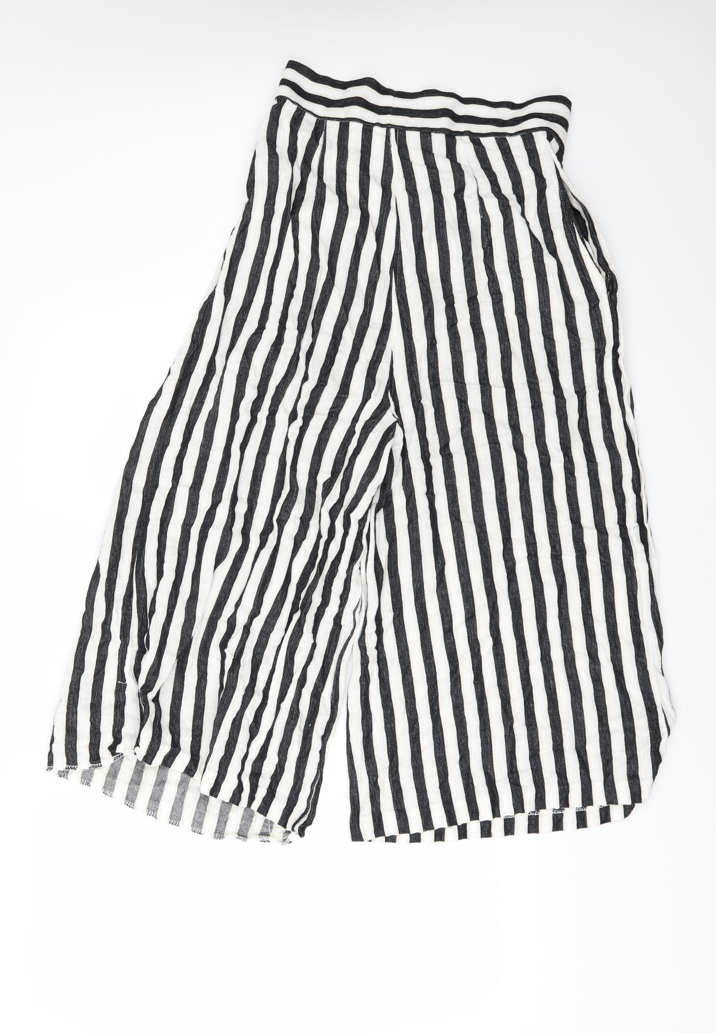H&M Womens Ivory Spotted  Culotte Shorts Size 8