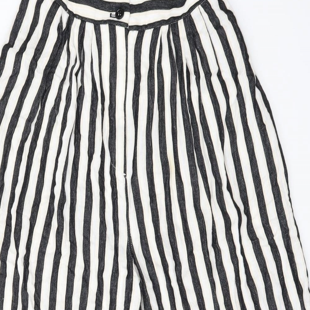 H&M Womens Ivory Spotted  Culotte Shorts Size 8