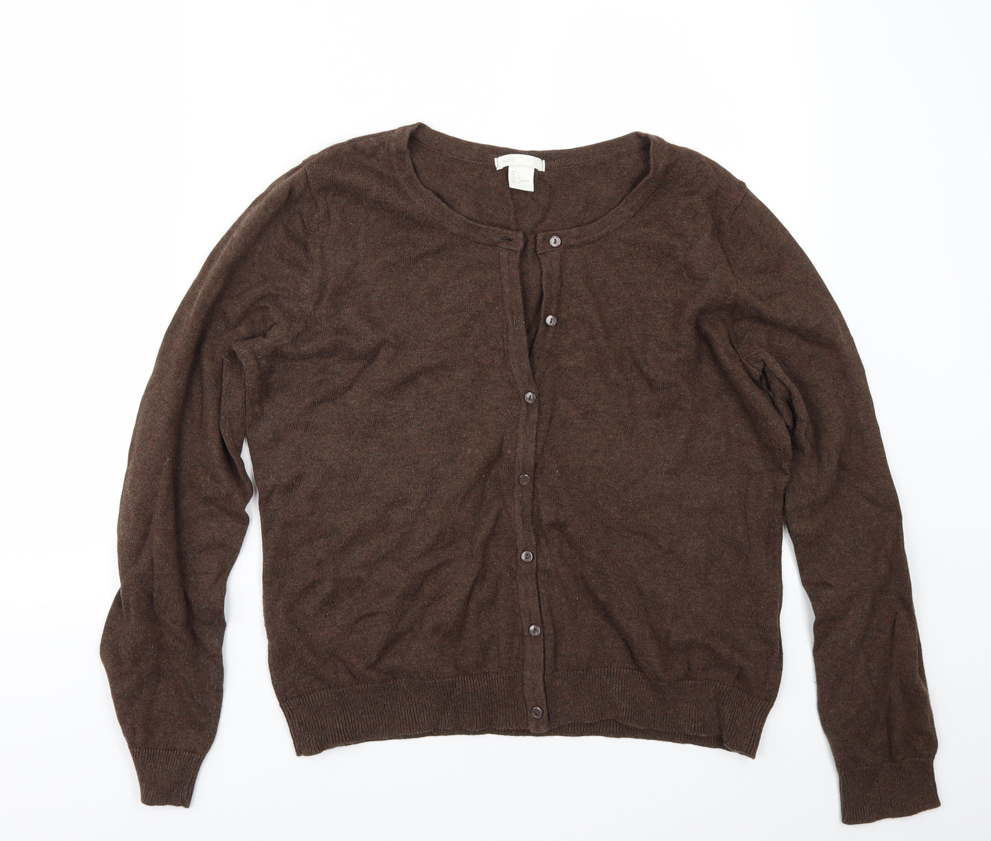 H&M Womens Brown   Cardigan Jumper Size L