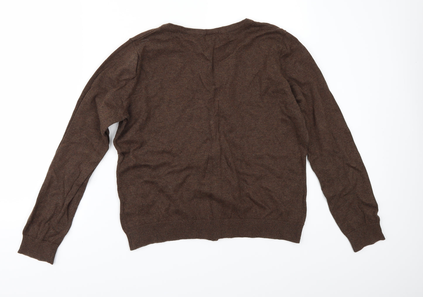 H&M Womens Brown   Cardigan Jumper Size L