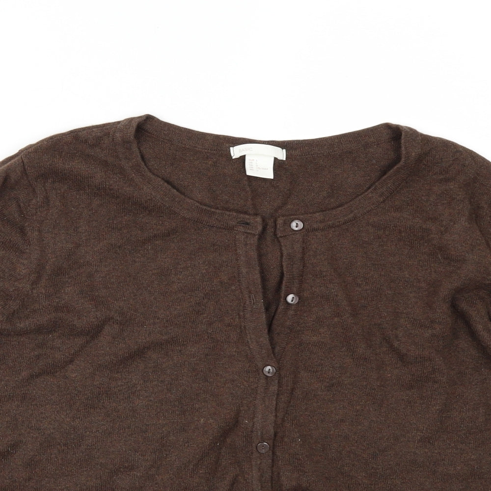 H&M Womens Brown   Cardigan Jumper Size L