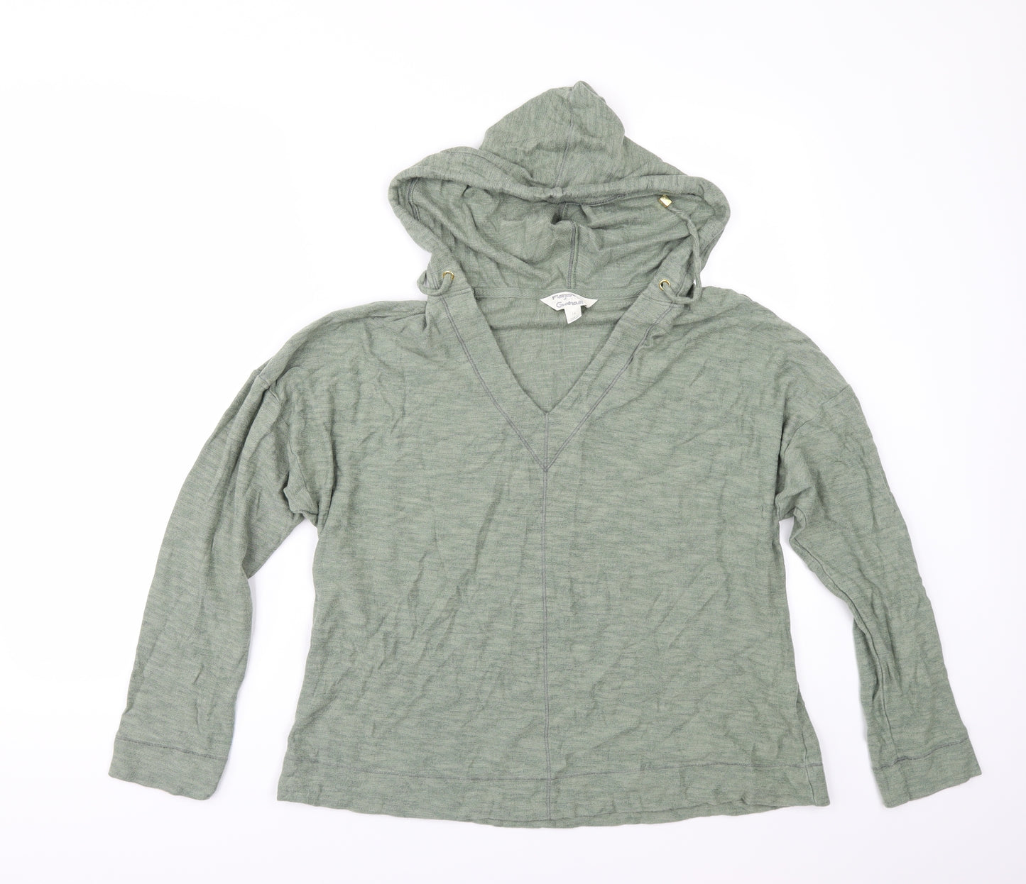 Marks and Spencer Womens Green   Pullover Hoodie Size 14