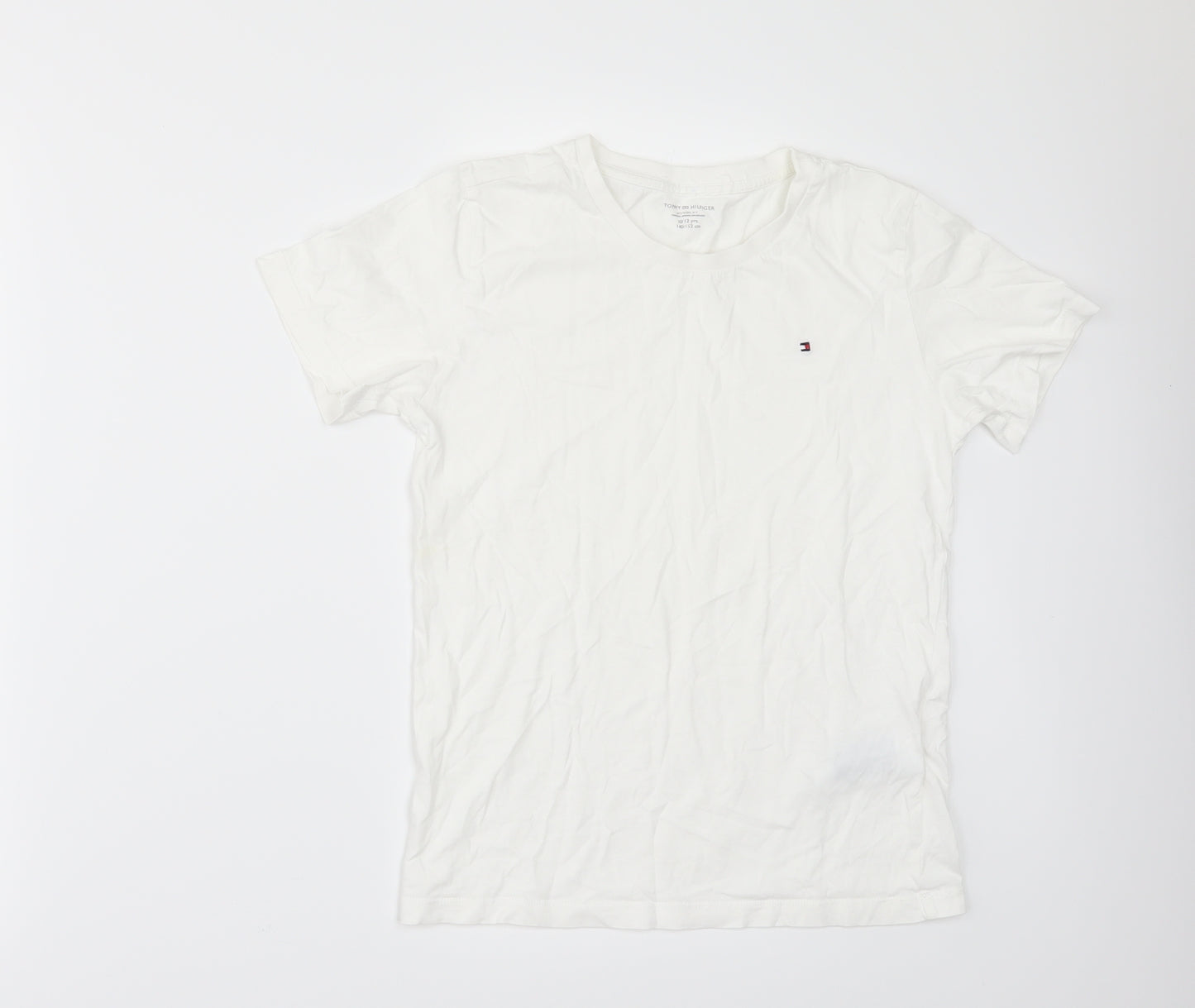 Tommy Hilfiger Boys White   Basic T-Shirt Size 11-12 Years