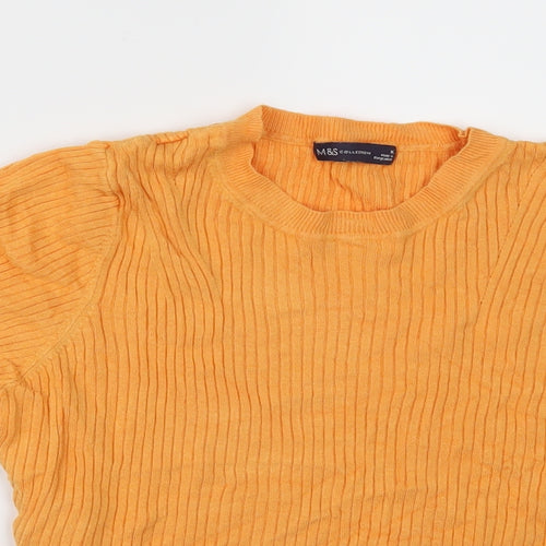 Marks and Spencer Womens Orange   Pullover Jumper Size 16