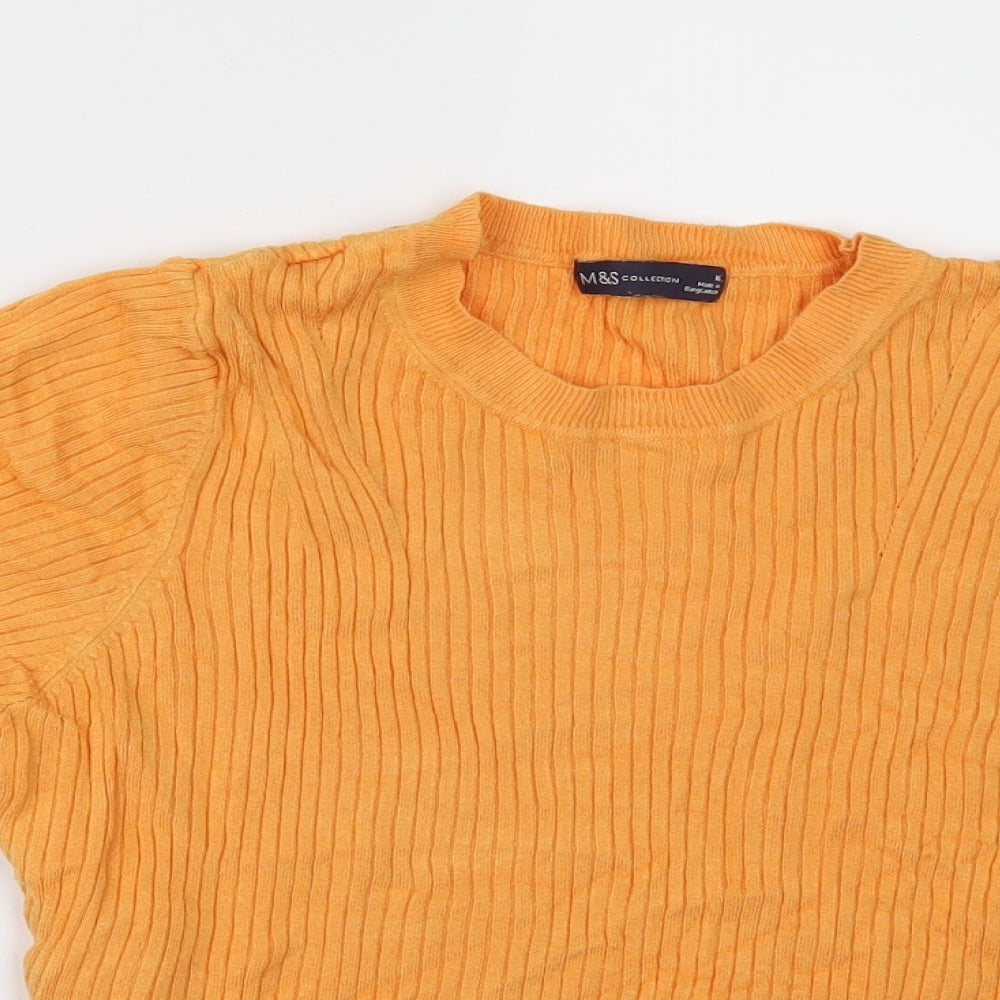 Marks and Spencer Womens Orange   Pullover Jumper Size 16