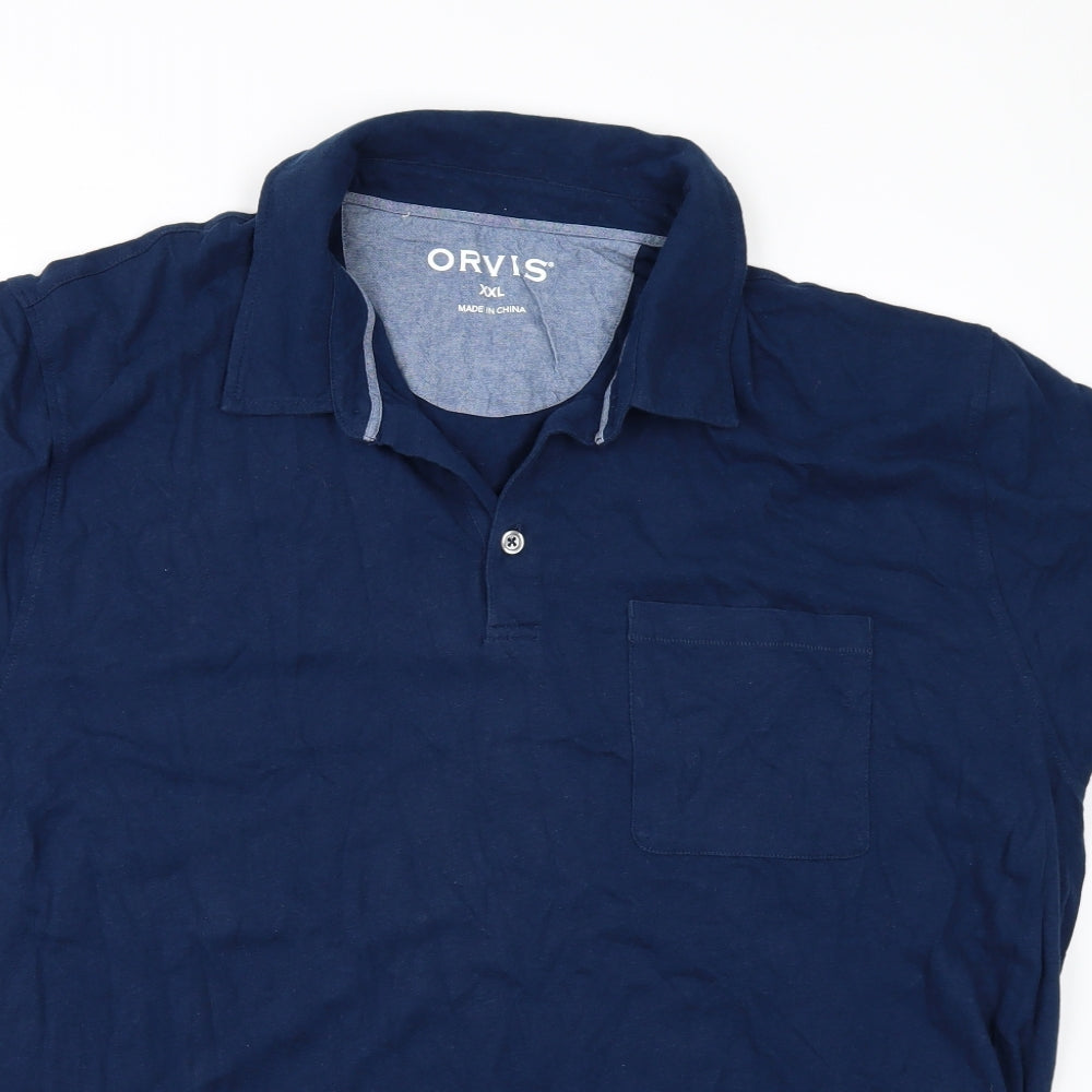 Orvisq Mens Blue    Polo Size 2XL