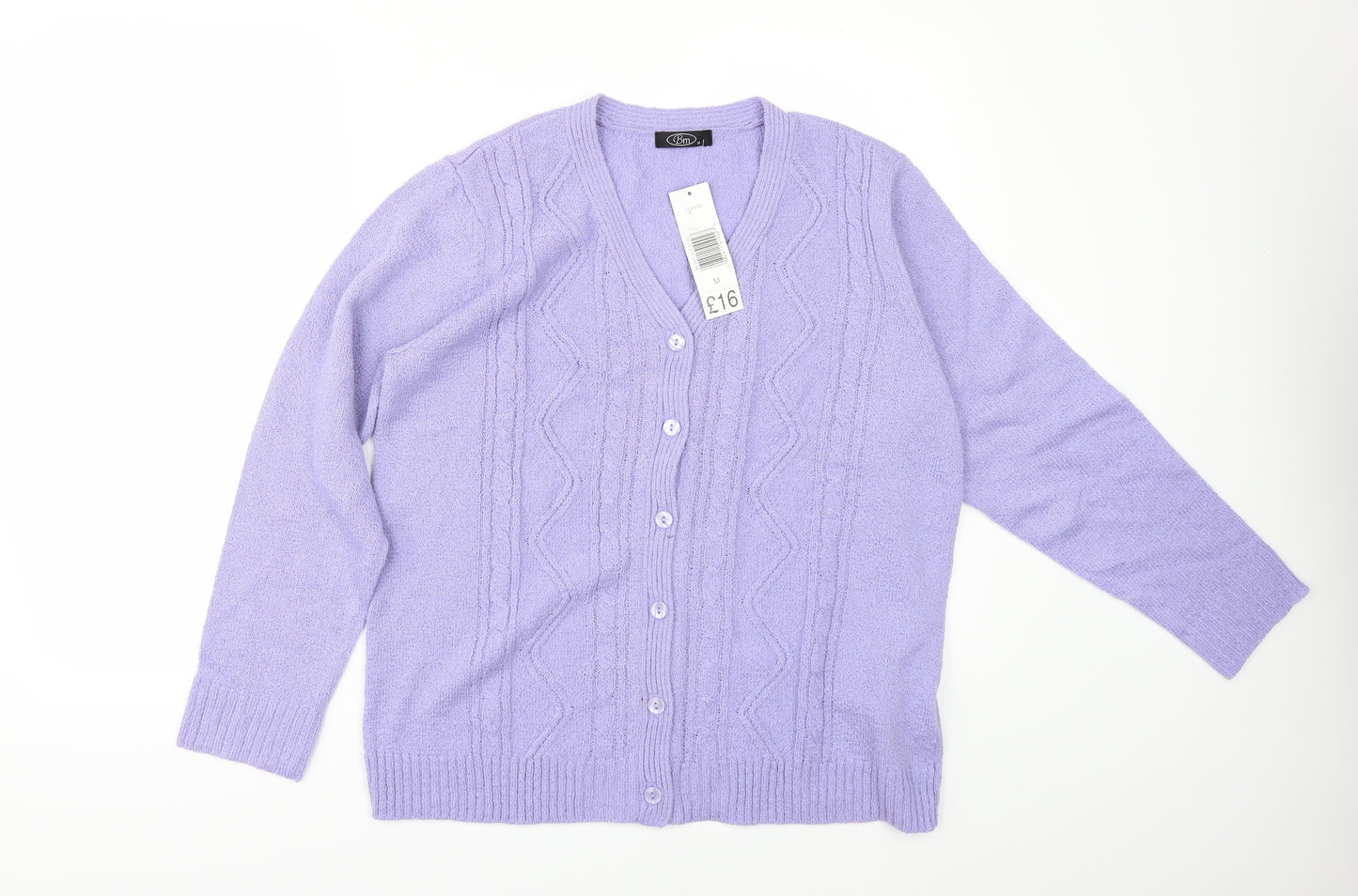 BM Womens Purple   Cardigan Jumper Size M