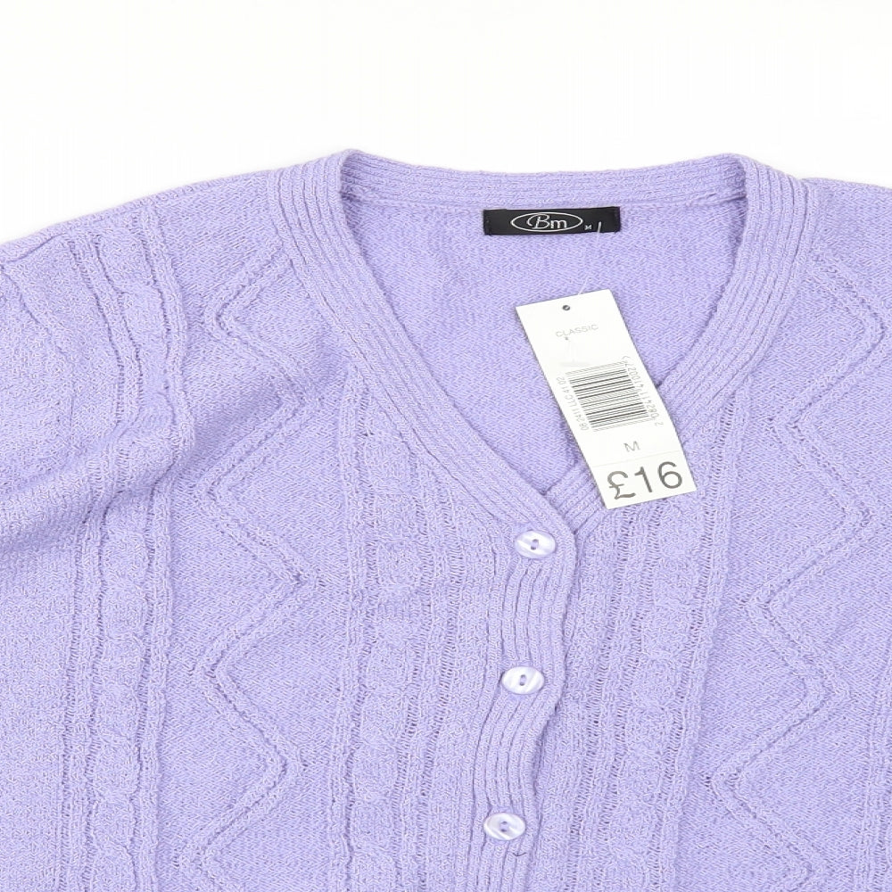 BM Womens Purple   Cardigan Jumper Size M