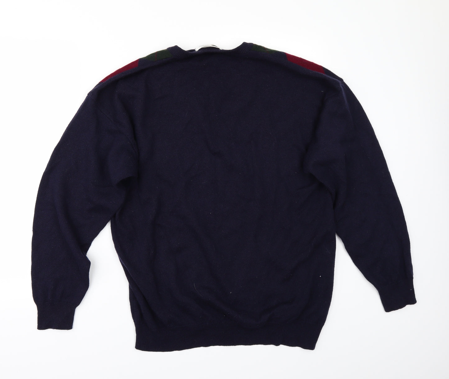 Marks and Spencer Mens Blue Geometric  Pullover Jumper Size M