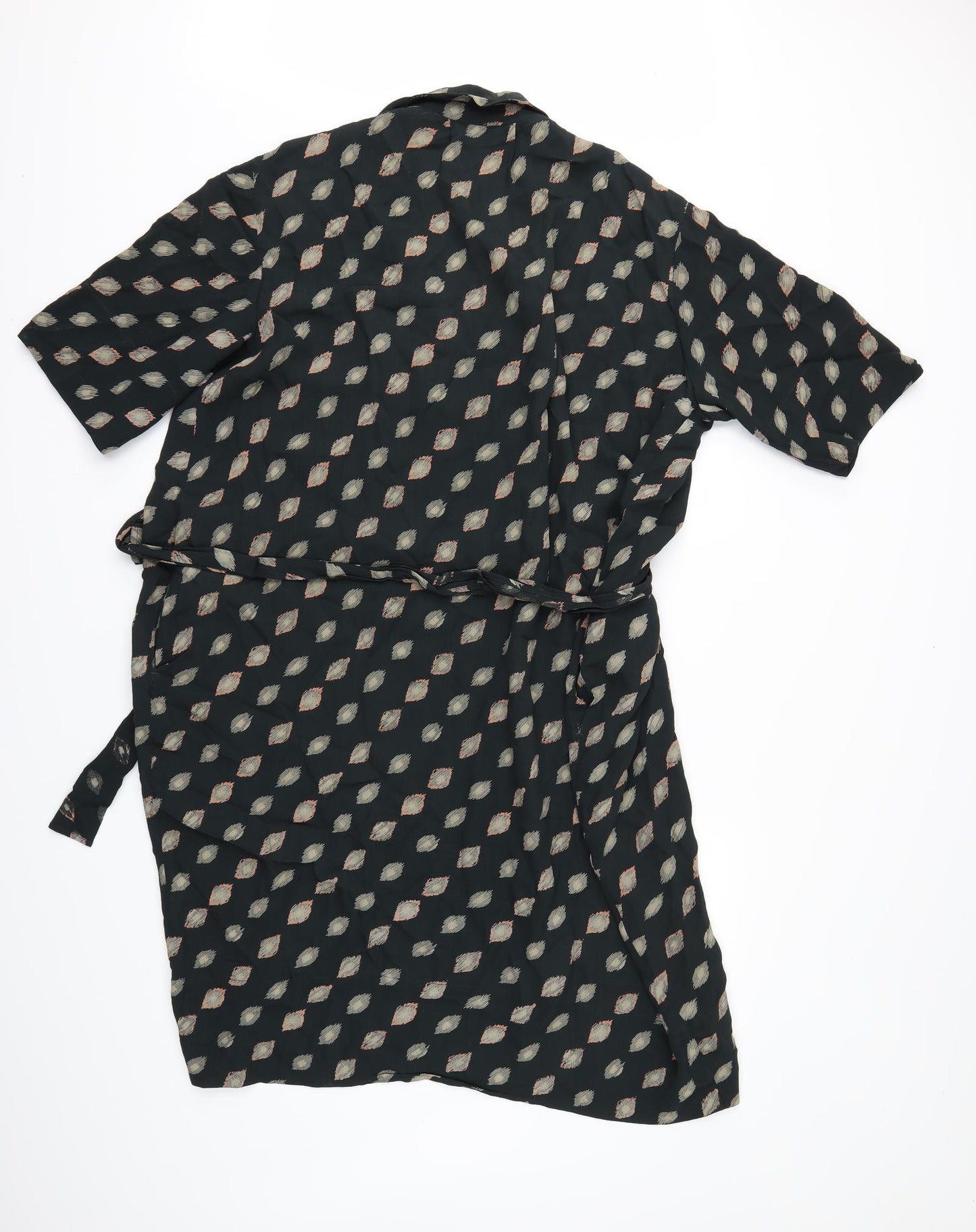 Toast Womens Green Geometric  Shirt Dress  Size 16
