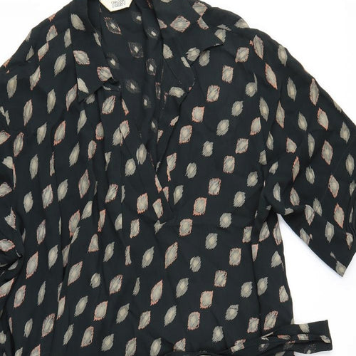 Toast Womens Green Geometric  Shirt Dress  Size 16
