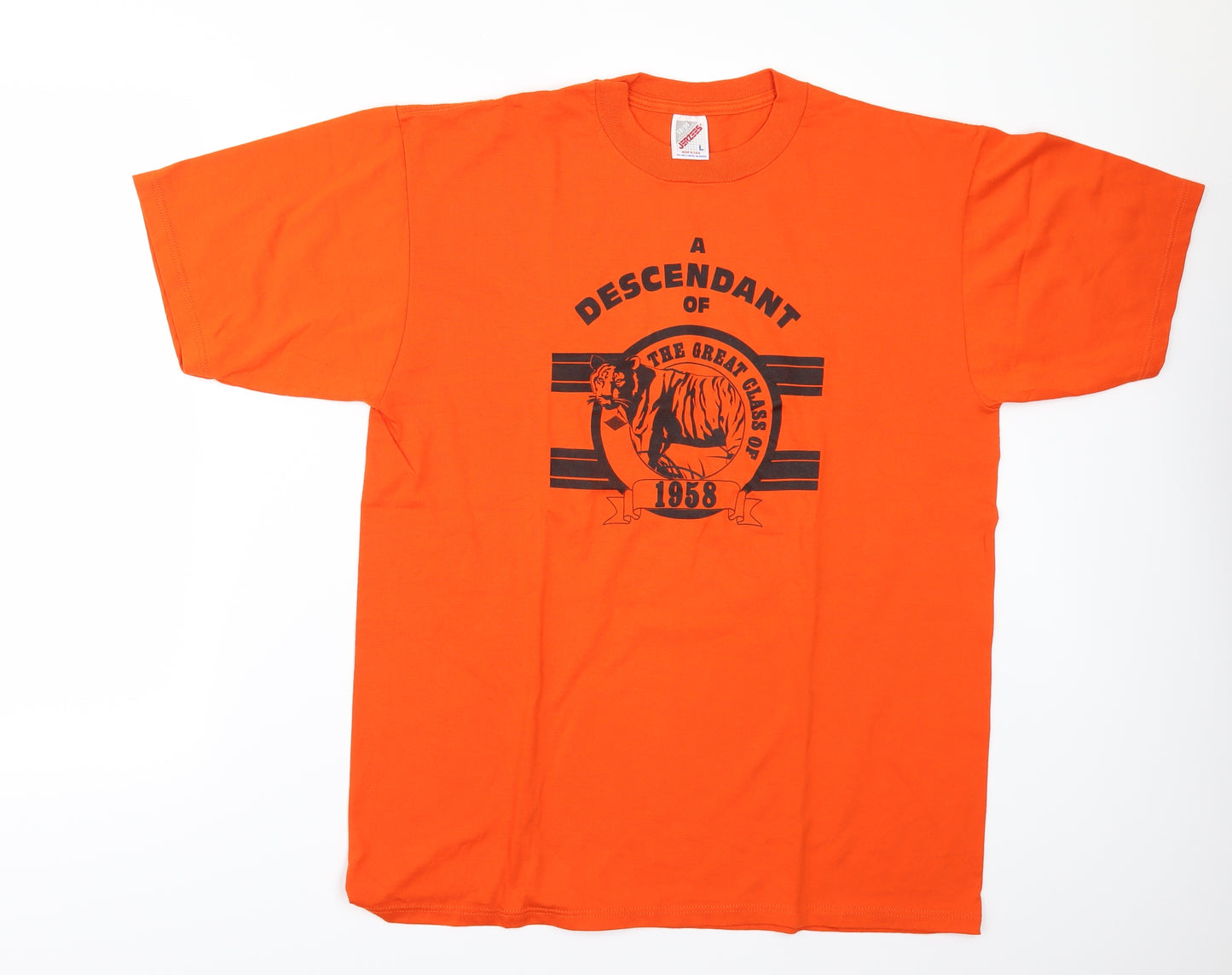 JERZEES Mens Orange    T-Shirt Size L