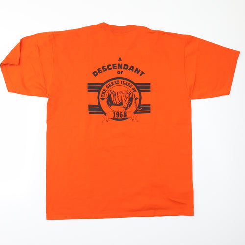 JERZEES Mens Orange    T-Shirt Size L
