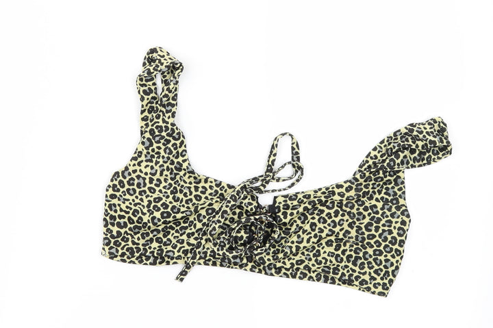 I SAW IT FIRST Womens Yellow Animal Print Camisole Blouse Size 10