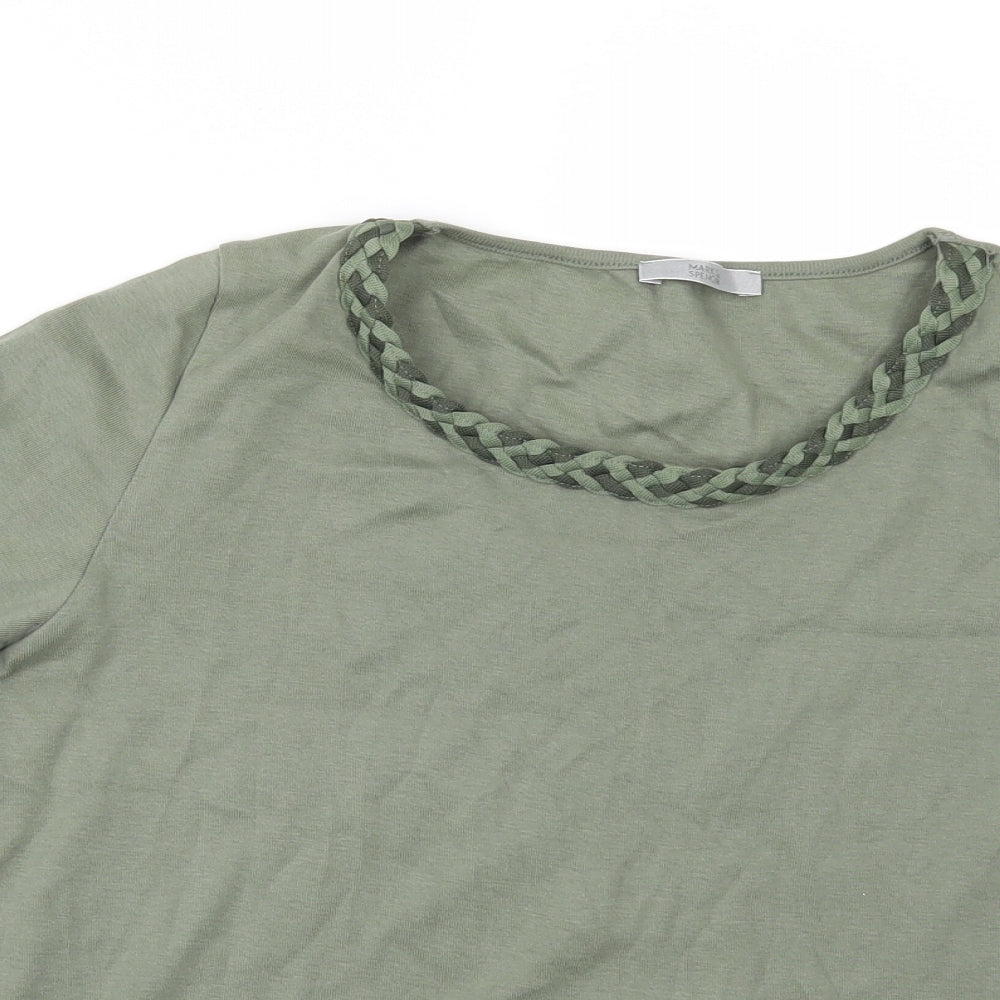 Marks and Spencer Womens Green   Basic T-Shirt Size 12