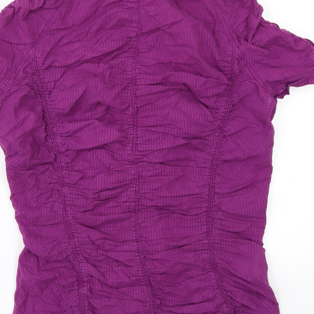MNG Womens Purple   Tunic Button-Up Size XL