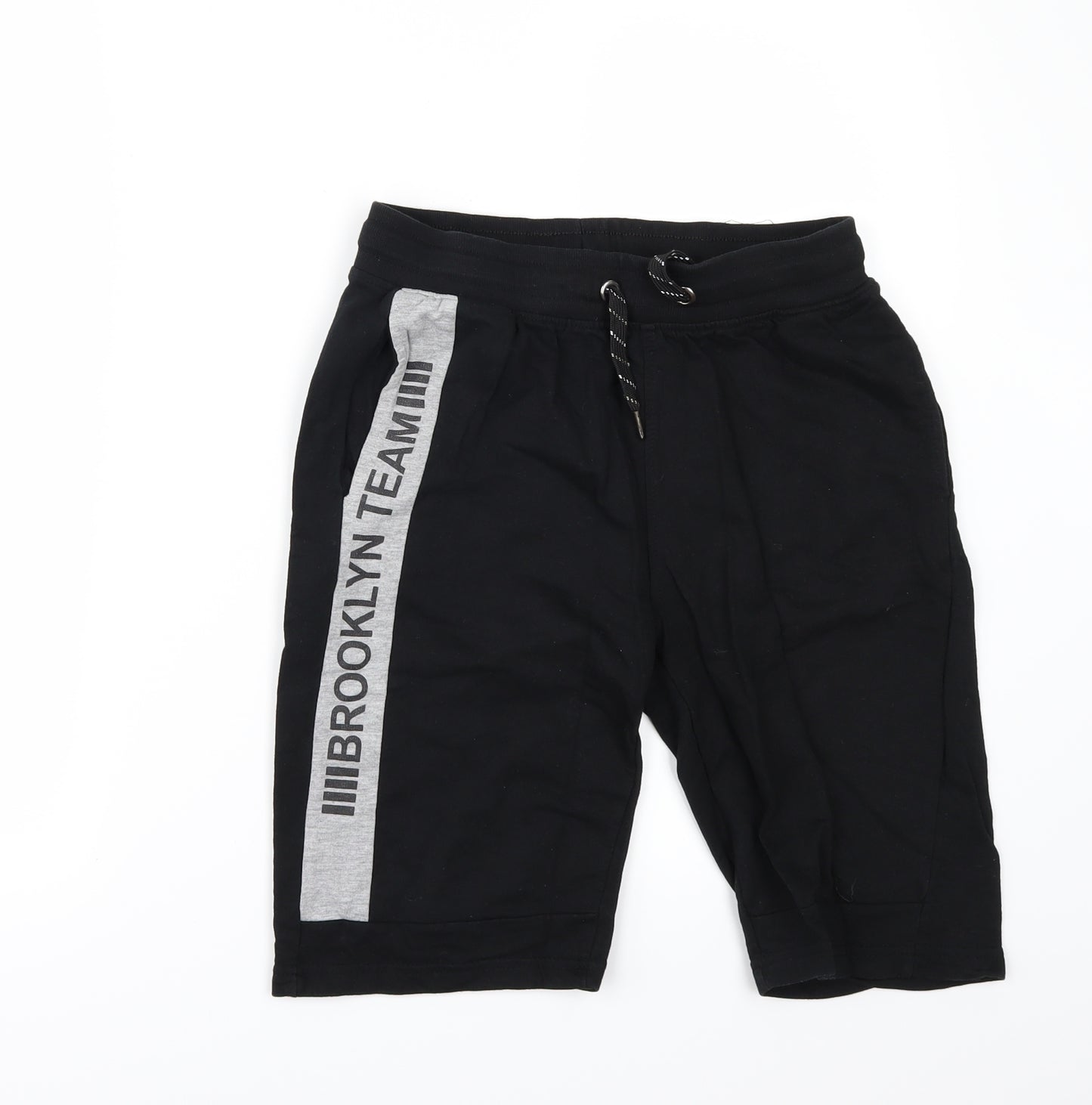 Mana Boys Black   Sweat Shorts Size 13-14 Years