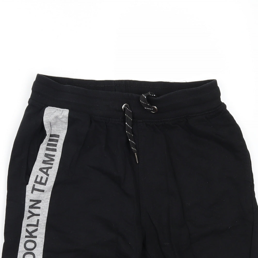 Mana Boys Black   Sweat Shorts Size 13-14 Years
