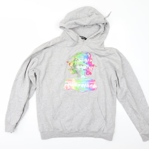 STYLIWISE Womens Grey   Pullover Hoodie Size S