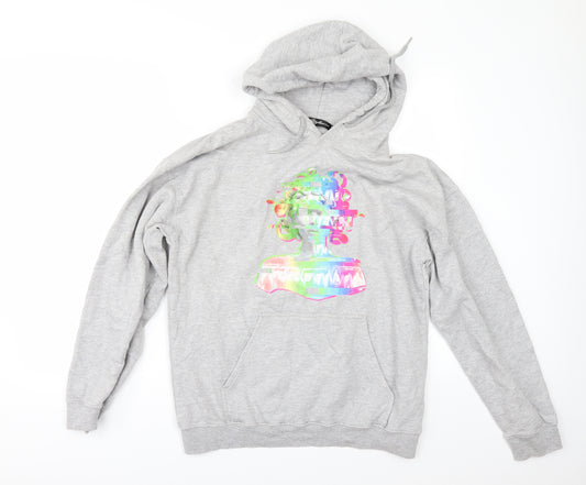STYLIWISE Womens Grey   Pullover Hoodie Size S