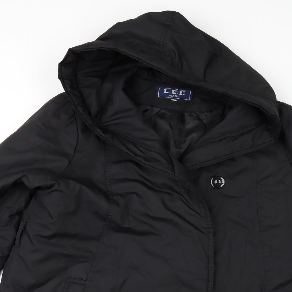 L.E.I. JEANS Womens Black   Anorak Cape Size L