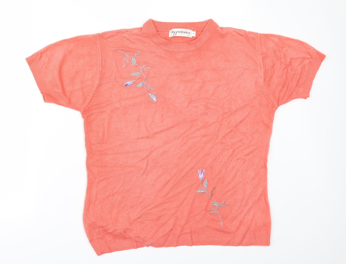 Affections Womens Orange   Pullover Jumper Size L