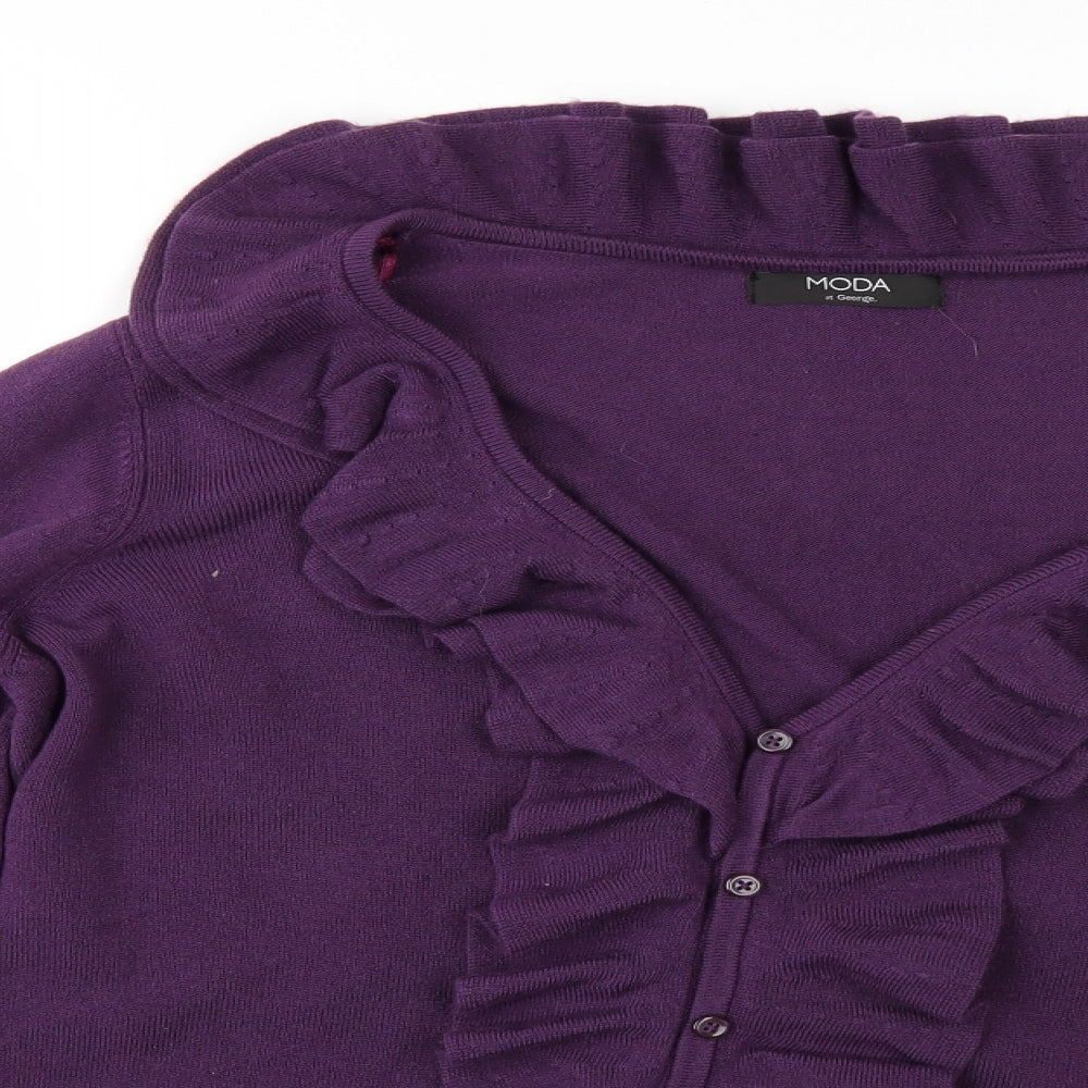 George Womens Purple   Cardigan Jumper Size 20