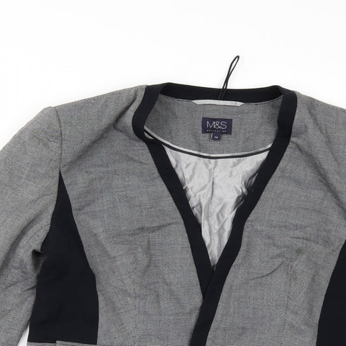 Marks and Spencer Womens Grey   Jacket Suit Jacket Size 14