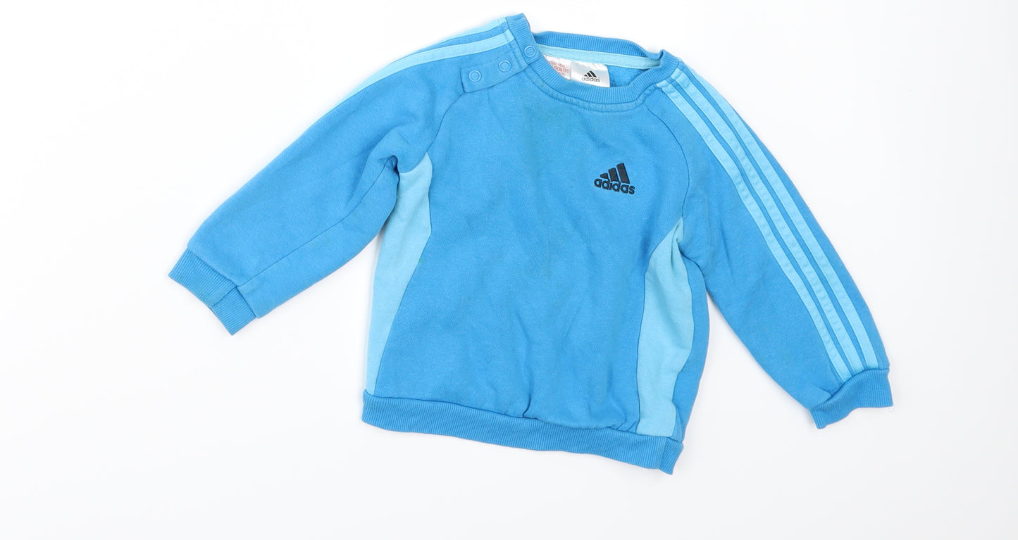 adidas Baby Blue   Pullover Jumper Size 9-12 Months