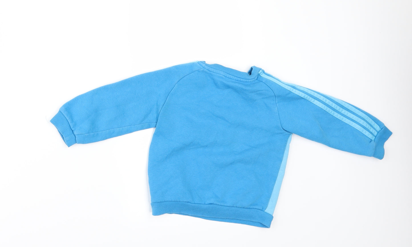 adidas Baby Blue   Pullover Jumper Size 9-12 Months