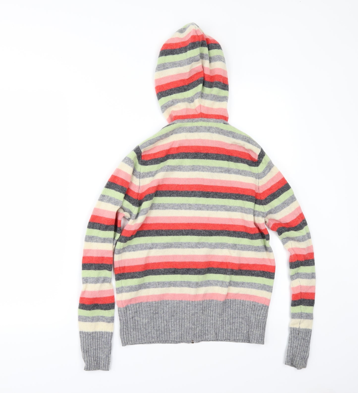 Marks and Spencer Womens Multicoloured Striped  Full Zip Jumper Size 12