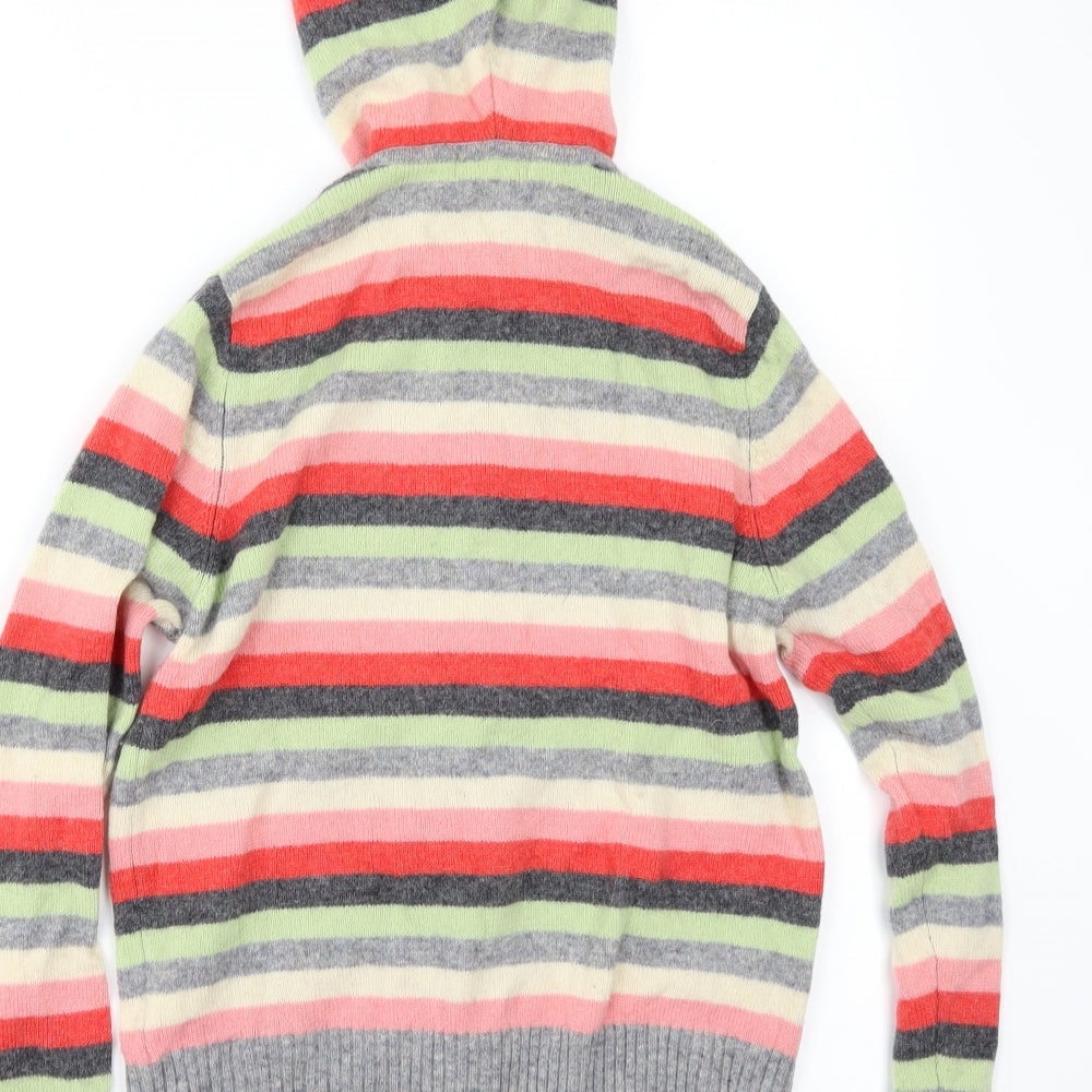 Marks and Spencer Womens Multicoloured Striped  Full Zip Jumper Size 12