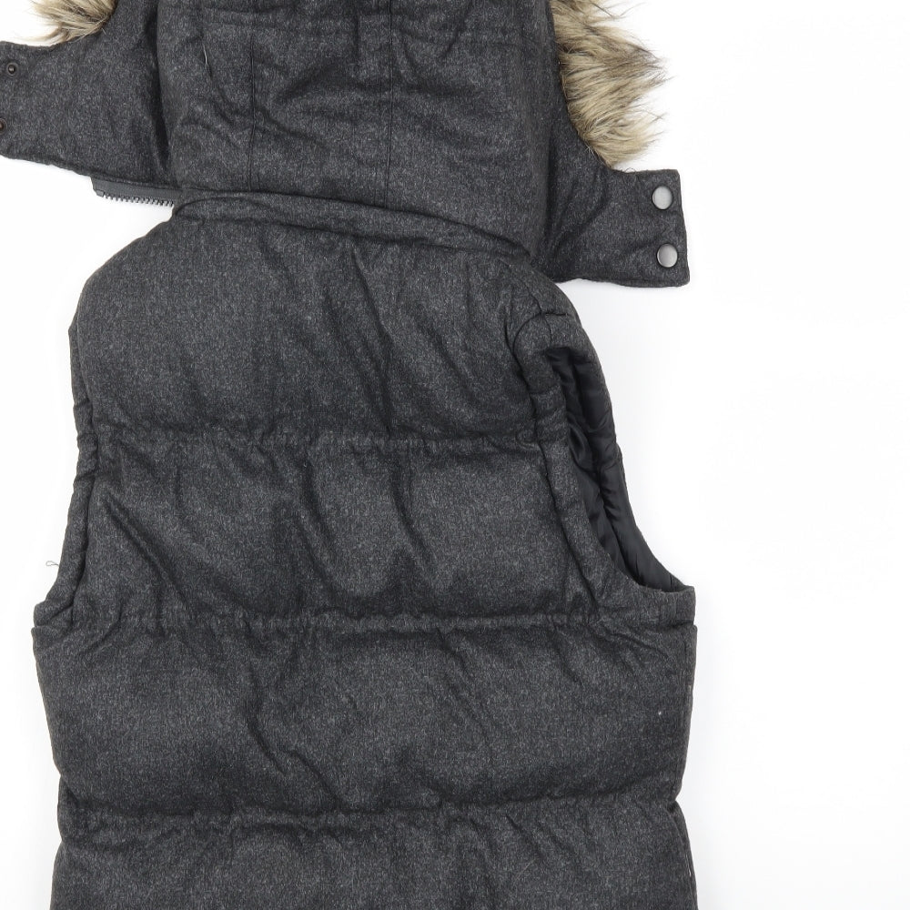 Preworn Womens Grey   Gilet Coat Size 8
