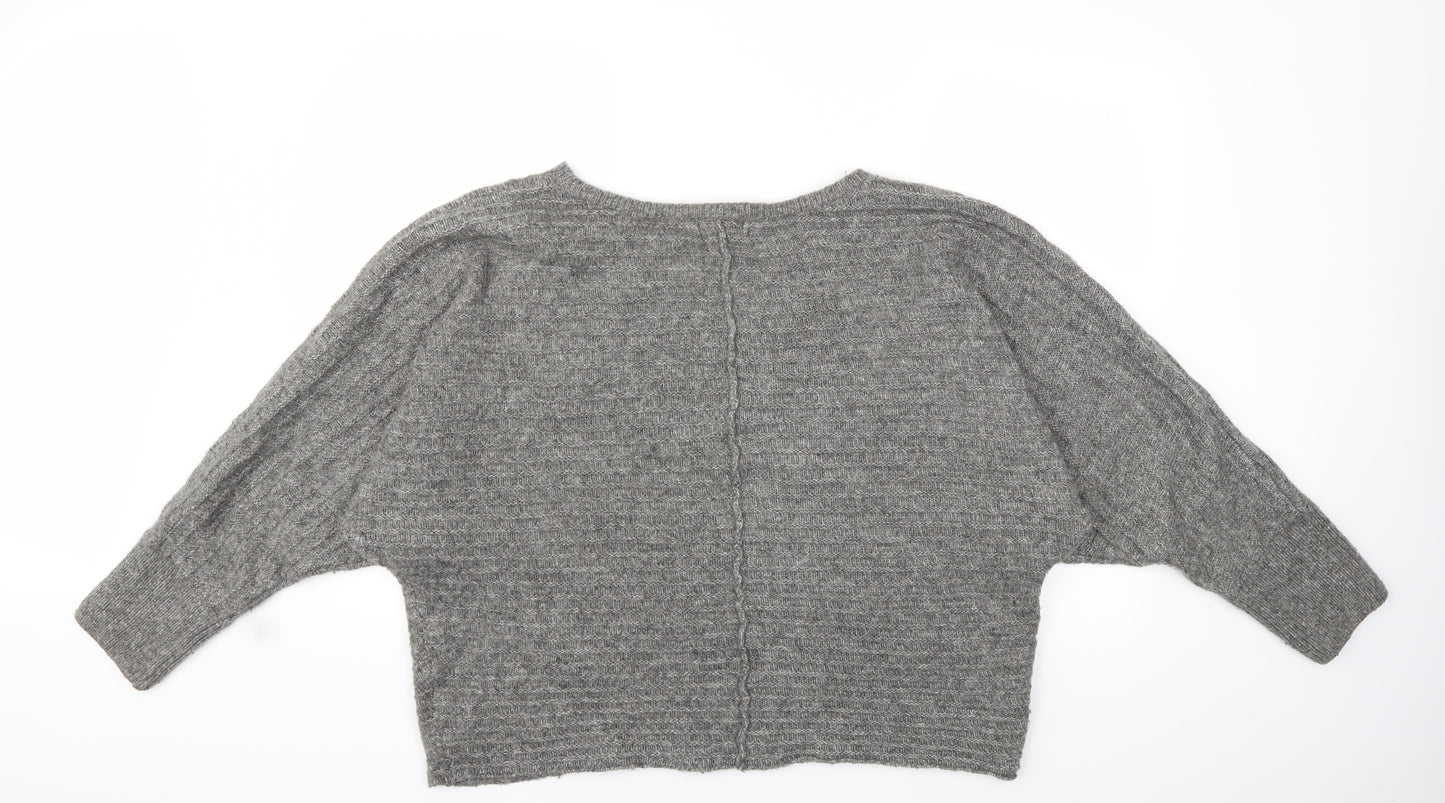 New Look Womens Grey  Knit Pullover Jumper Size L