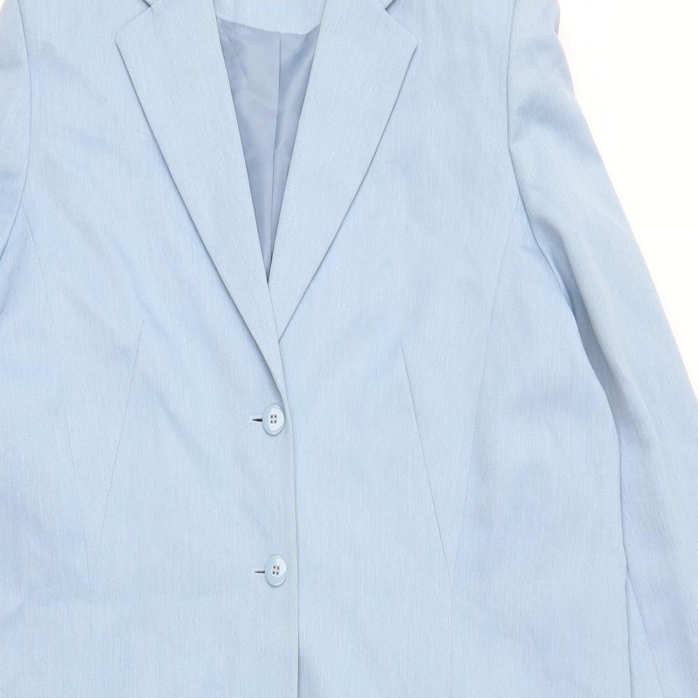 Agenda Womens Blue   Overcoat Coat Size 20