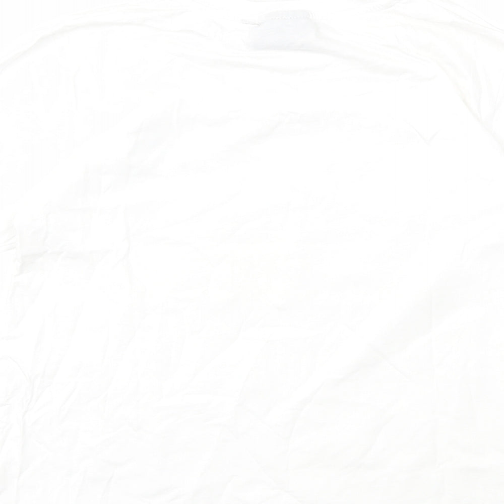 Netflix Womens White   Basic T-Shirt Size 10