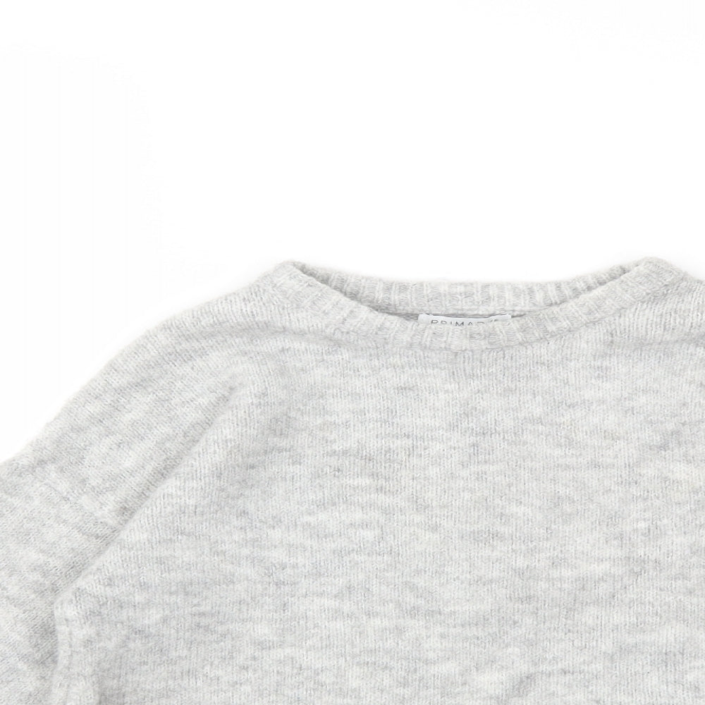 Primark Girls Grey   Pullover Jumper Size 9 Years