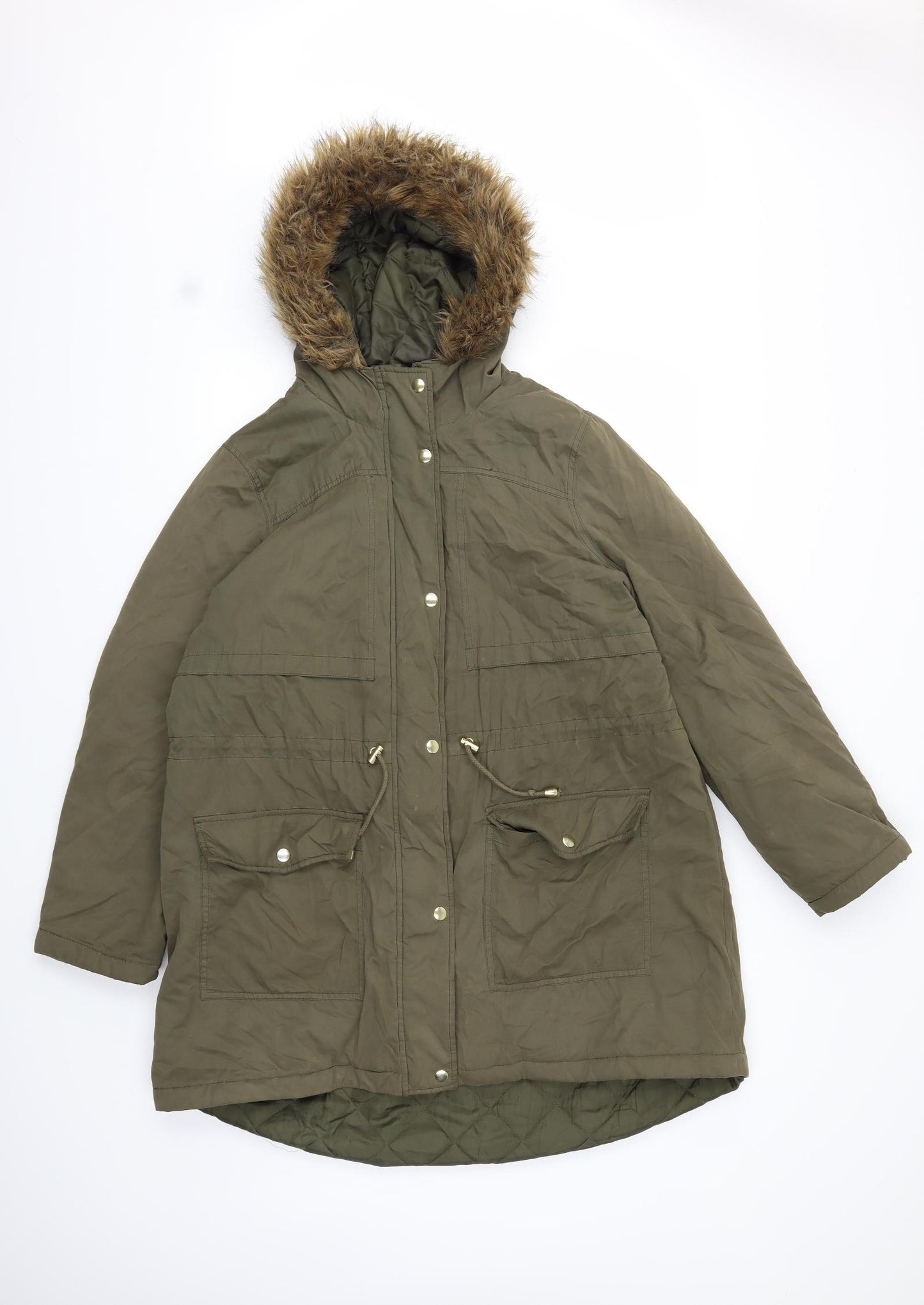 George Womens Green   Parka Coat Size 20