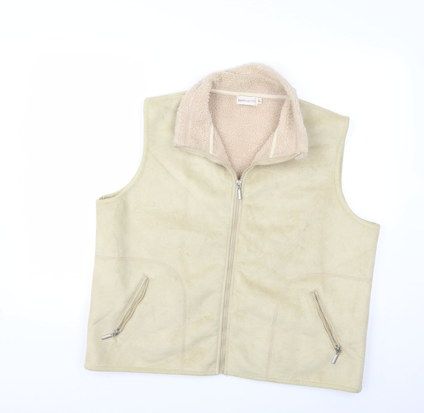 Bonmarché Womens Beige   Gilet Coat Size XL