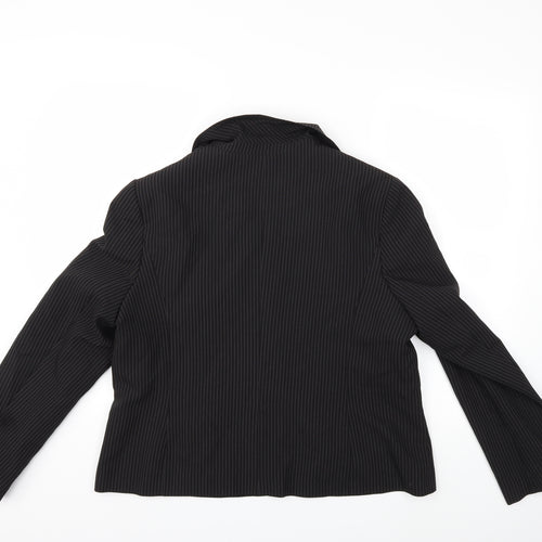 Papaya Womens Black Striped  Jacket Blazer Size 20