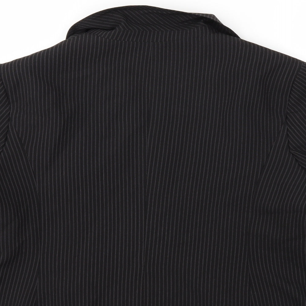 Papaya Womens Black Striped  Jacket Blazer Size 20