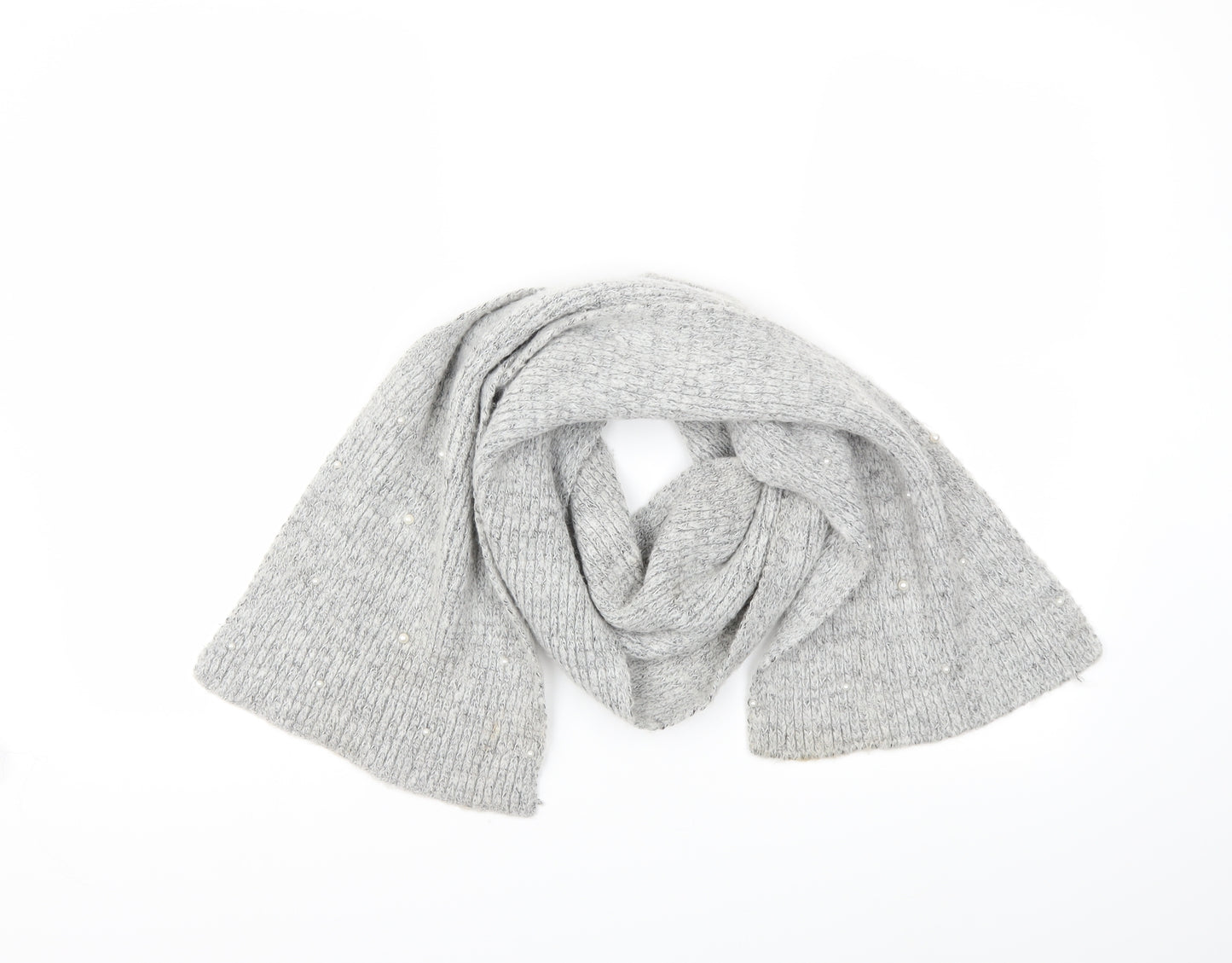 Preworn Womens Grey    Scarf   - pearl